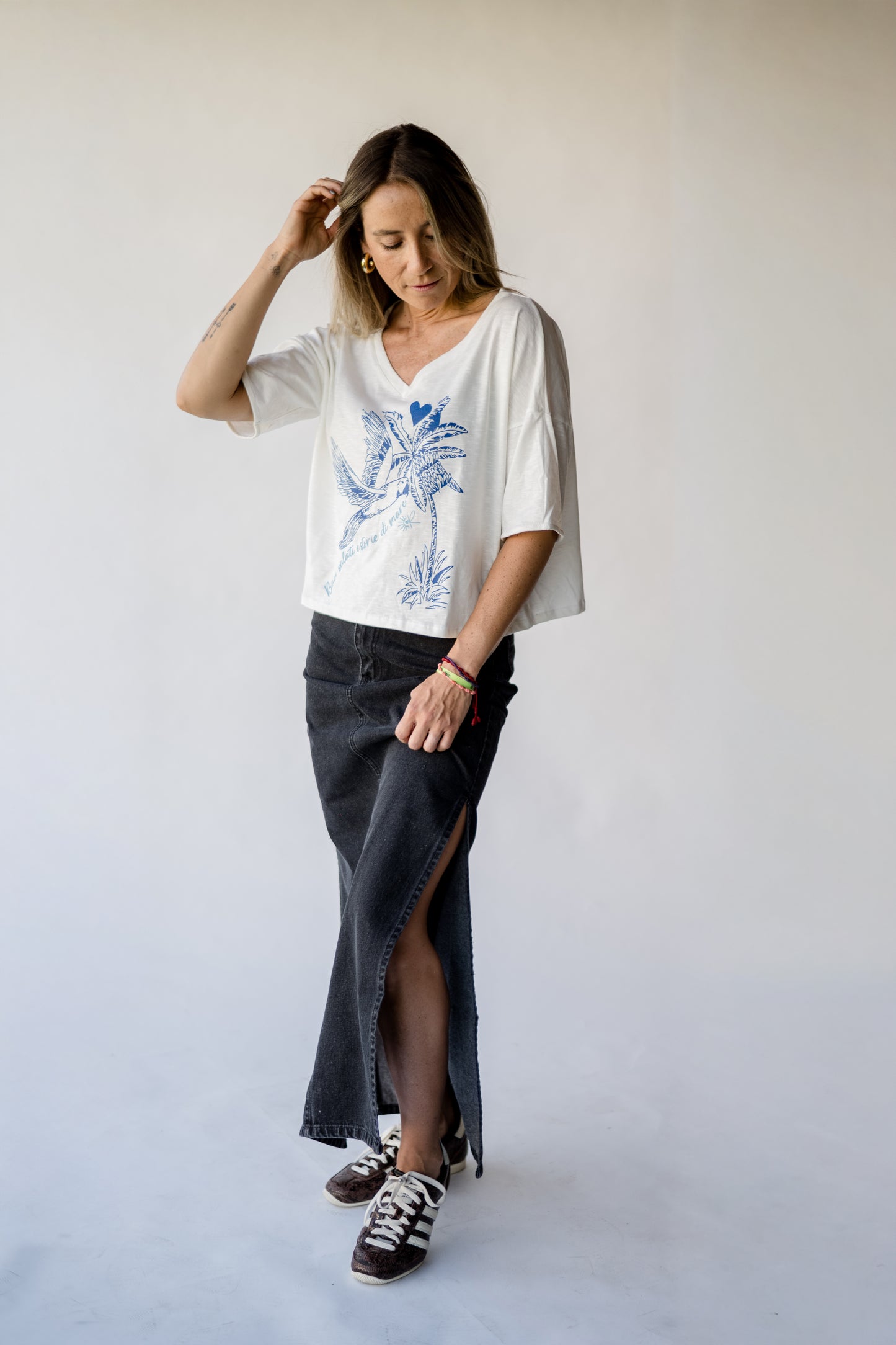 Polera Blanca Di Mare