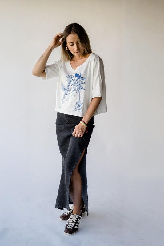 Polera Blanca Di Mare