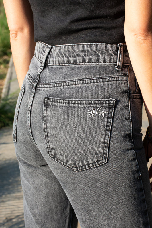 Jeans Straight Fit Negro