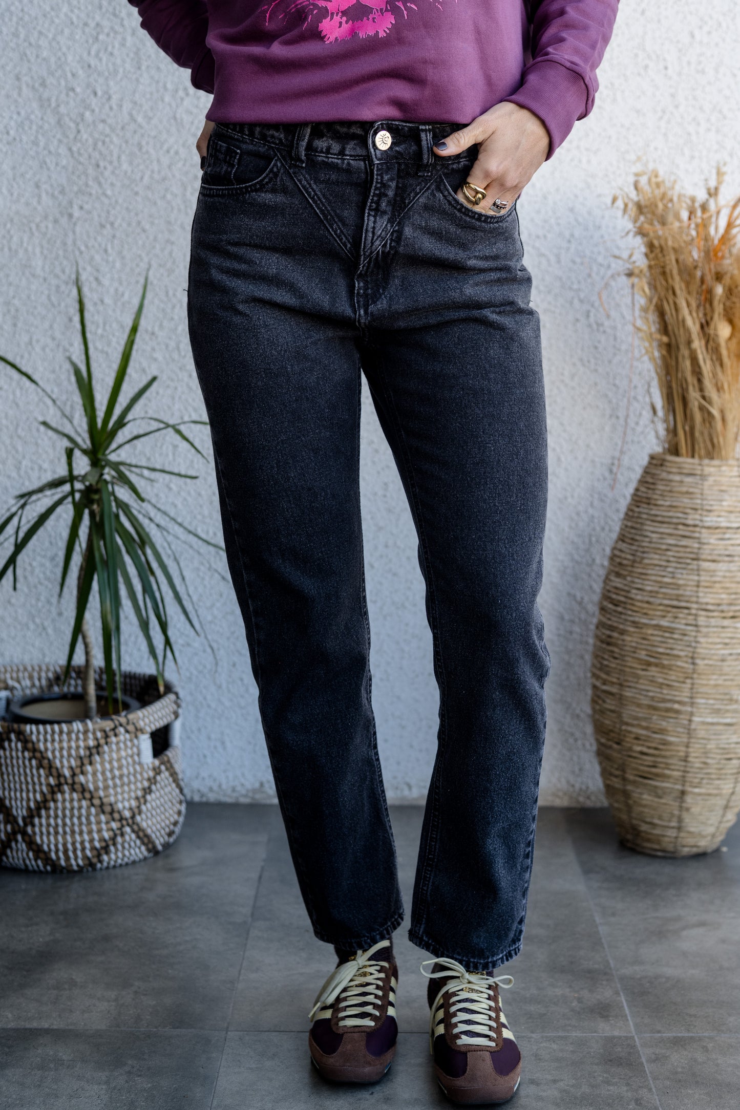 Jeans Negro Straight