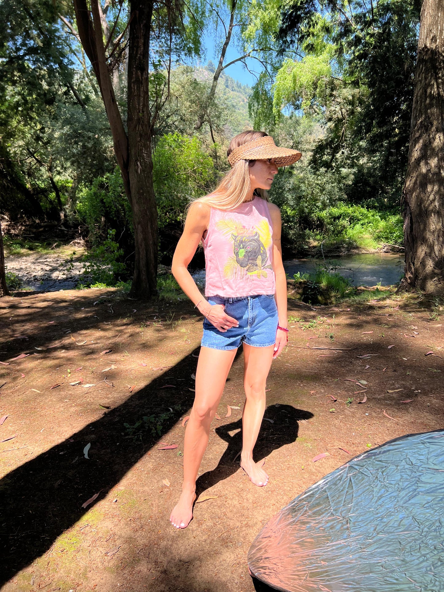 Polera sin manga Pantera Rosada