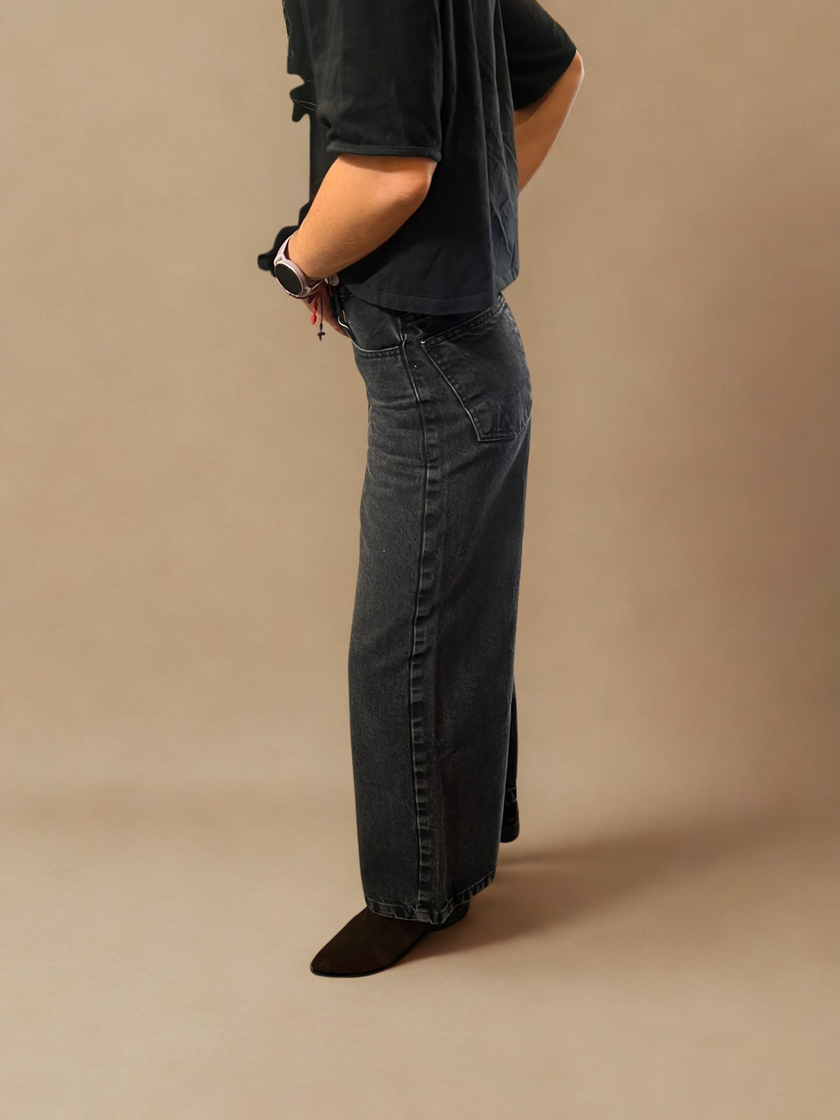 🤎 Jeans Wide Leg Negro