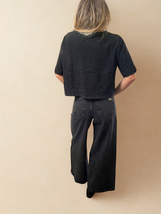 🤎 Jeans Wide Leg Negro