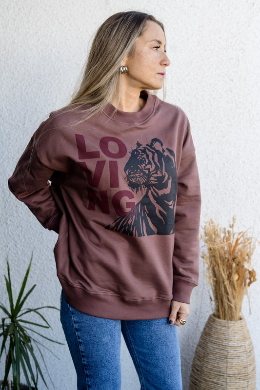 Polerón Oversize Loving Tigre