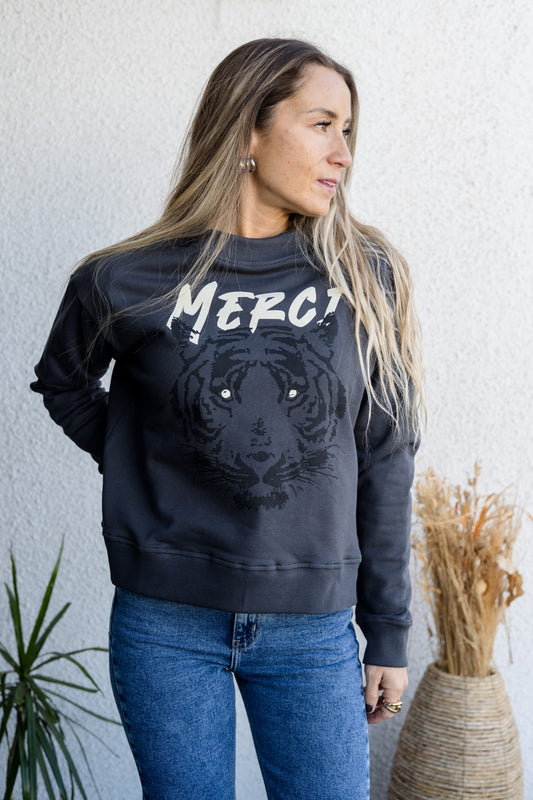 Polerón Merci Tigre Gris