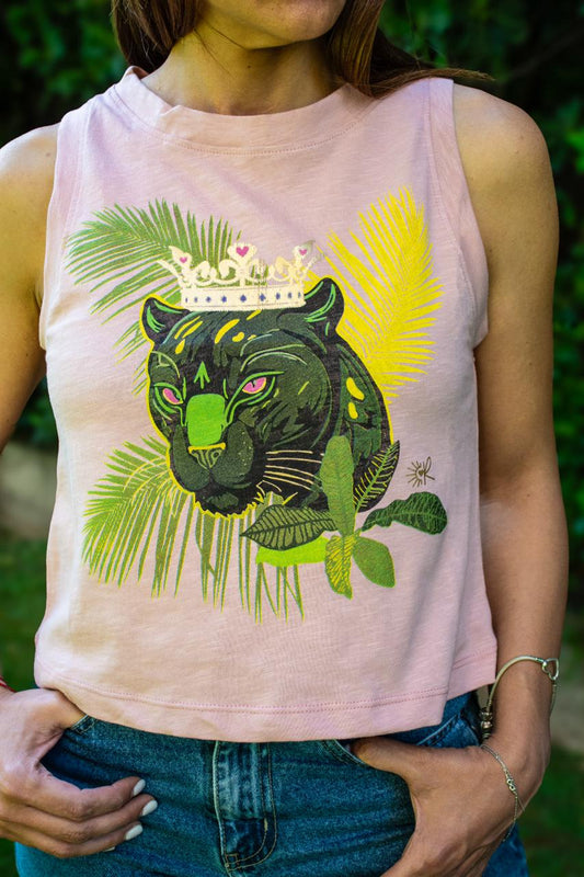 Polera sin manga Pantera Rosada